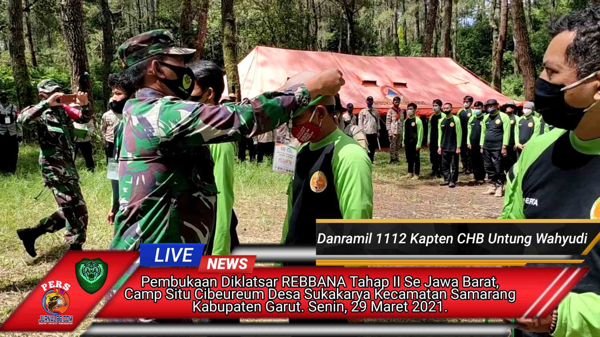 Foto: Penyematan Pembukaan Diklatsar REBBANA Tahap II Oleh Kapten CHB Untung Wahyudi 