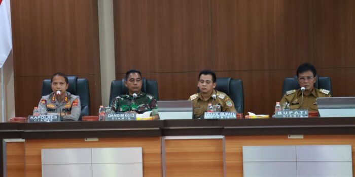 Polres Ciamis Polda Jabar Bersama Pemerintah Daerah Gelar Rakoor Jelang Nataru 2023