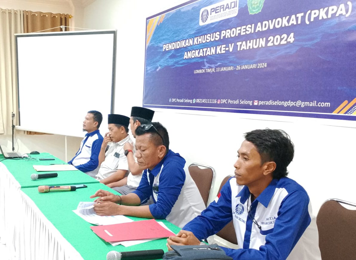 DPC PERADI Lombok Timur Siapkan ADVOKAT Handal Pada PKPA ke 5